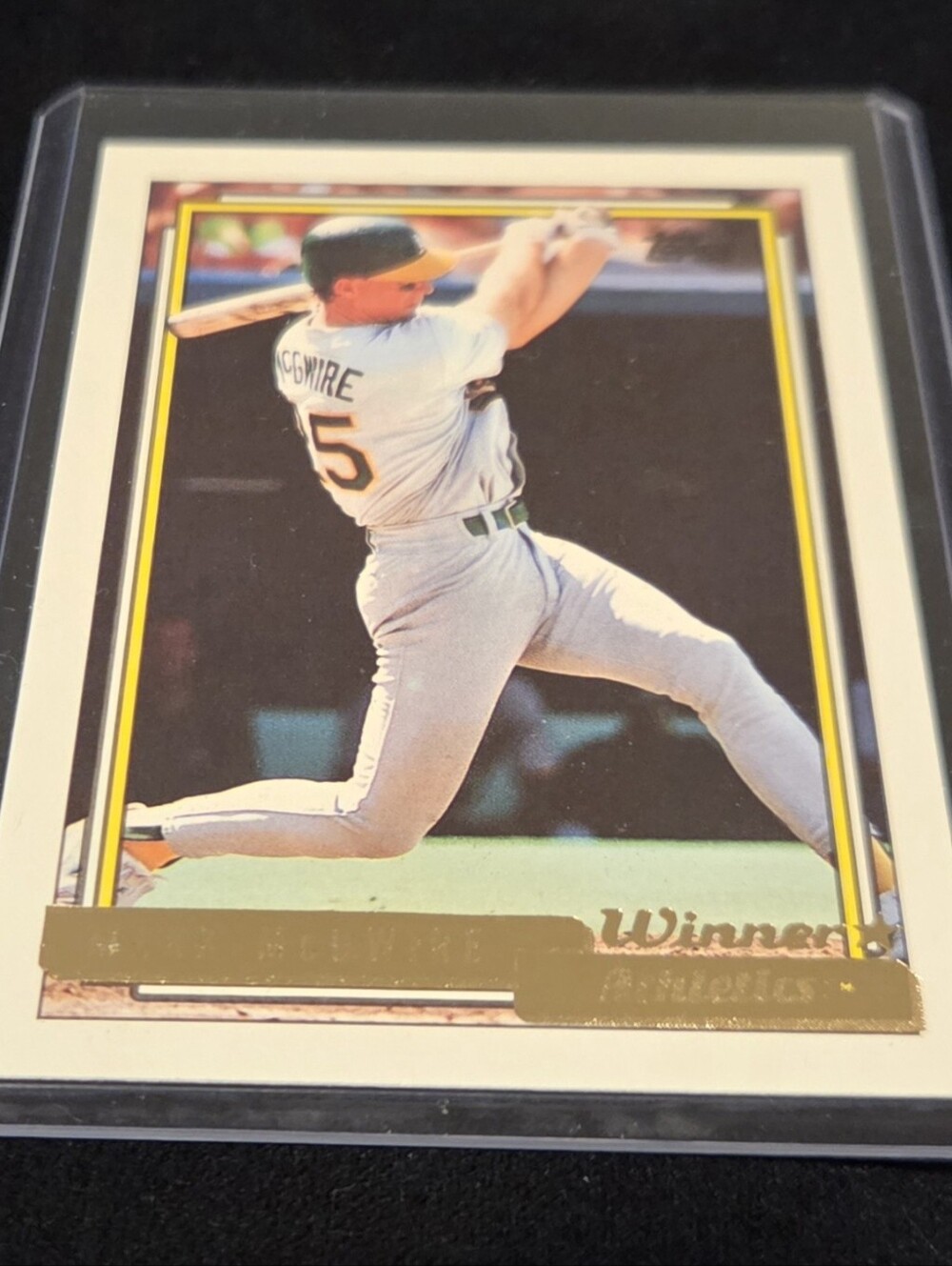 Mark McGuire Gold Winner Baseball Topps 1992 Card